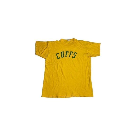 Vintage Single Stitch Yellow Cuffs Tshirt Large - Picture 1 of 9